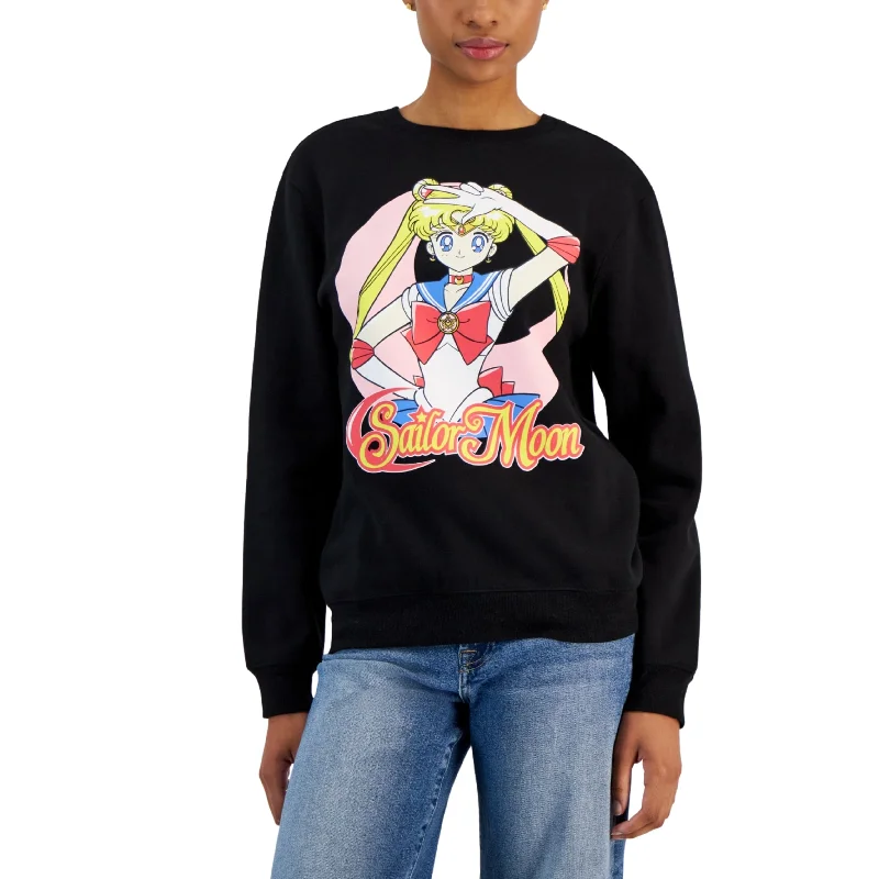 SAILOR MOON - Crewneck Graphic Pullover Sweatshirt Plunging Neck Pullover