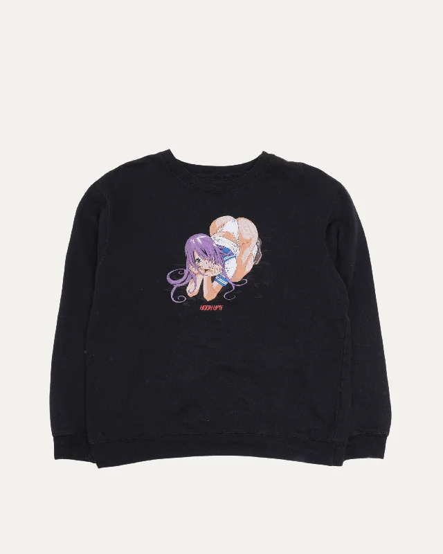 Hookups School Girl Miku Sweatshirt Hoodie with Elastic Cuffs Stretchable Comfortable