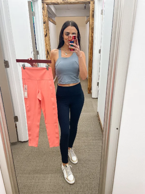 Get To Moving Laser Cut High Waisted Leggings - 2 Colors Cozy Full-Length Workout Leggings
