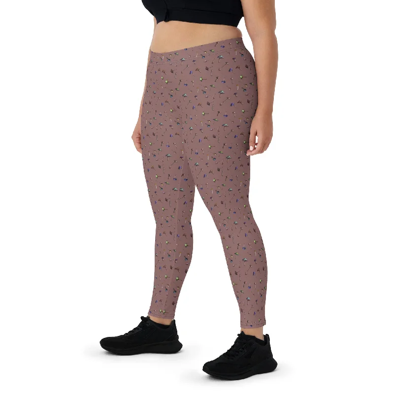 Mushroom Mirage Leggings Stylish Stretch Pants Leggings