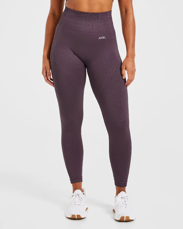 Balance V3 Seamless Leggings - Violet Fashionable Fitted Workout Leggings
