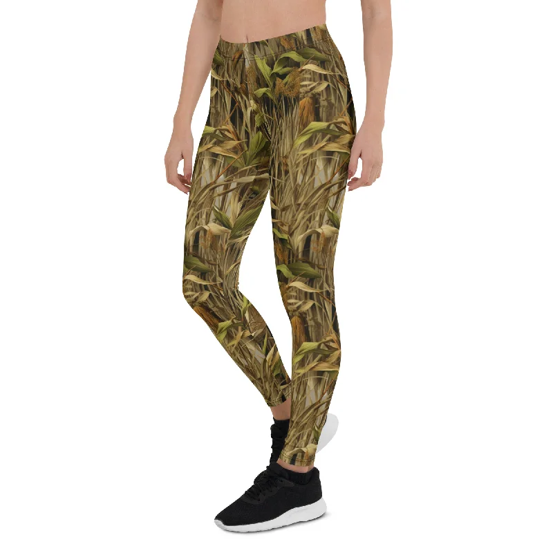 StealthBlend Marsh Camouflage Leggings Stylish Sweat-Proof Leggings
