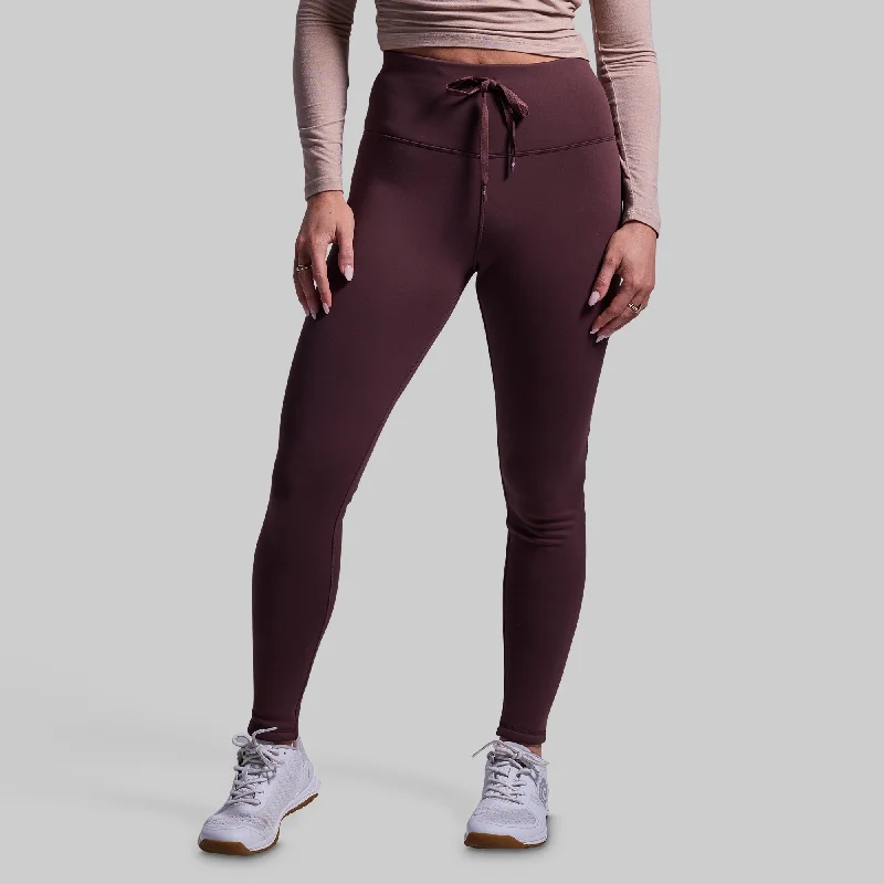 Fleece Lined Legging (French Roast) Elegant Metallic Leggings