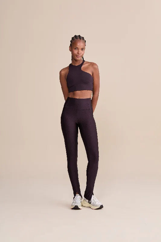 Shine Extended-Length Leggings Fashionable Ribbed Knit Leggings