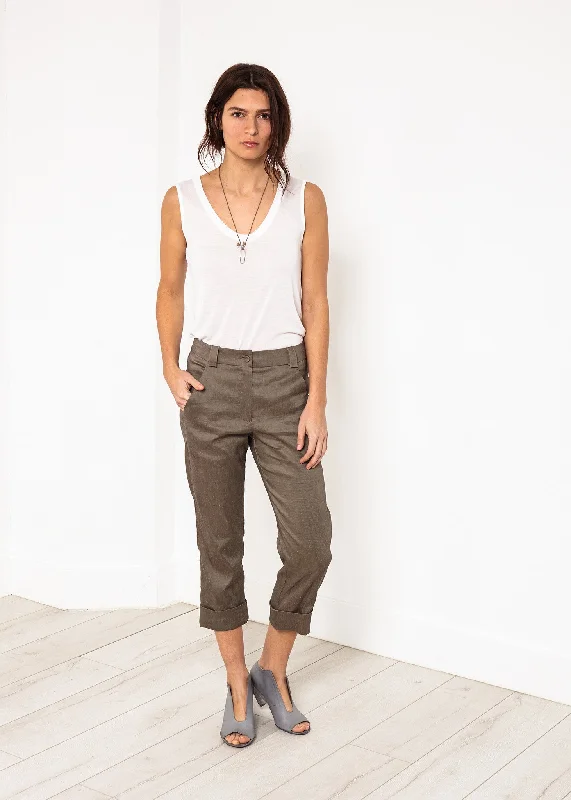 Tac Trouser in Mud Trousers stylish elegant
