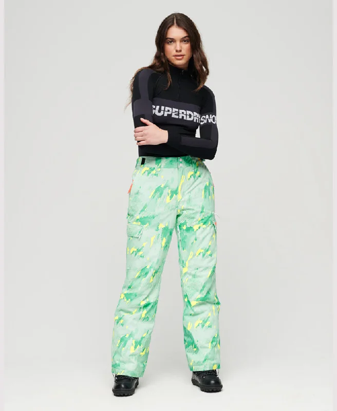 Ultimate Rescue Ski Trousers | Abstract Teal Lime Trousers Prom Sequined