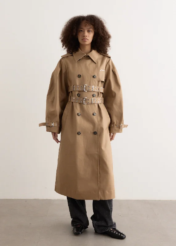 Bonded Cotton Trench Coat Stole Shawl Scarf
