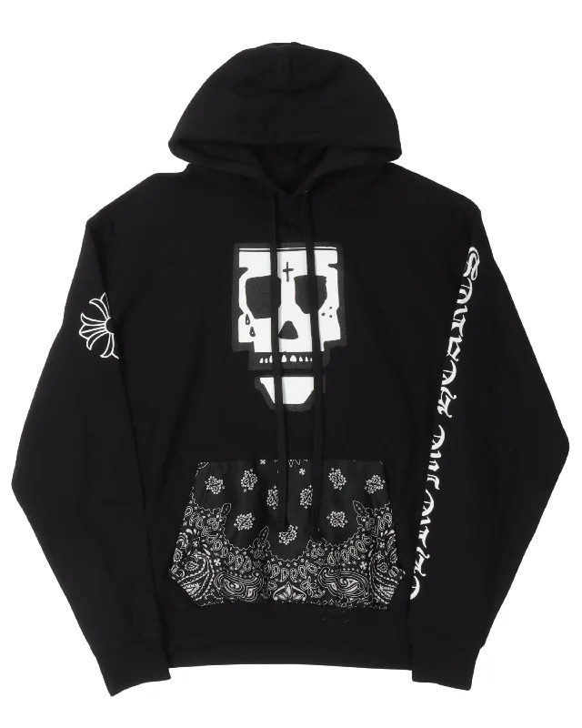 Purple Haus Music Skull Logo Hoodie Hoodie with Camouflage Military Edgy
