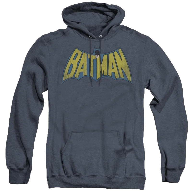 Dc Batman Classic Batman Logo - Heather Pullover Hoodie Cold Shoulder Design
