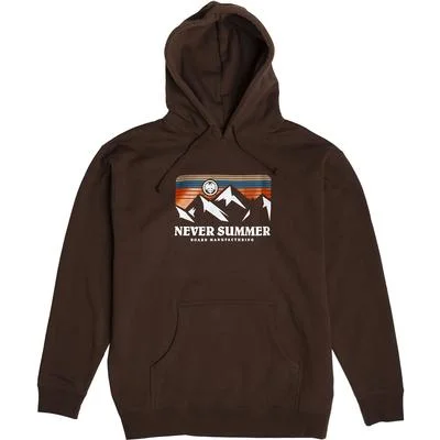 RETRO SUNSET PO HOODIE MNS 2024 Hoodie with Exposed Zipper Edgy Industrial