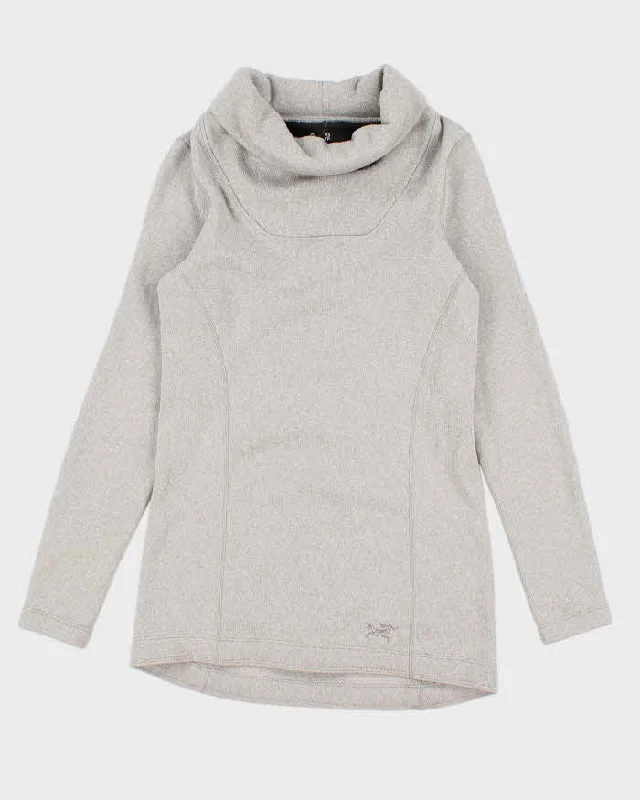 Womens Grey Arc'teryx Cowl Neck Pullover Sweatshirt - XS Kimono Neck Pullover