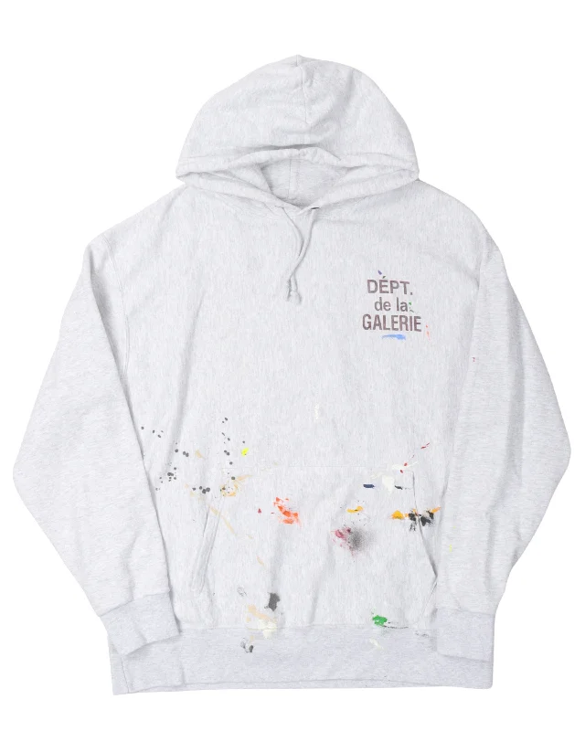 Paint Splatter Logo Hoodie Hoodie with Slim Fit Tailored Modern