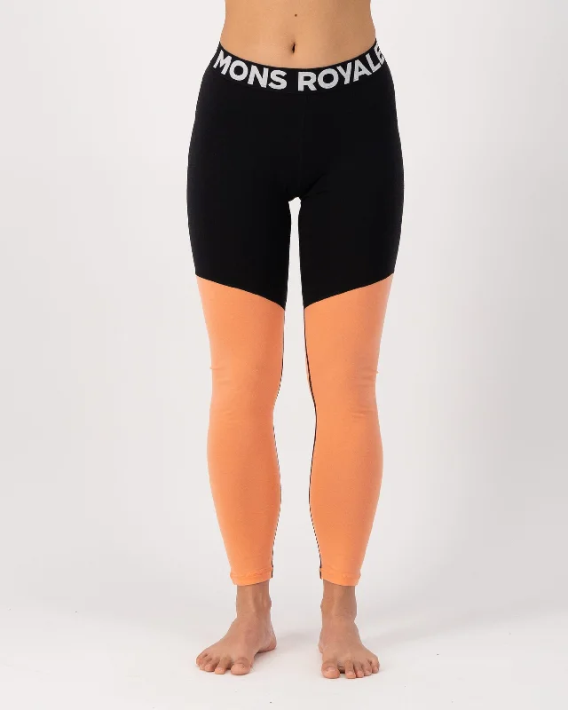 Cascade Merino Base Layer Legging - Punch Fashionable Full-Length Active Leggings