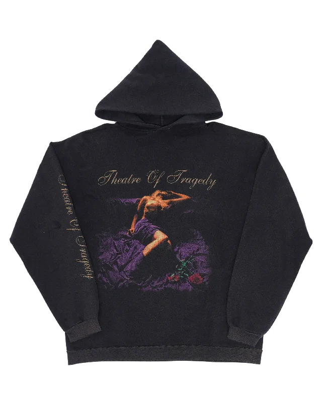 Theatre of Tragedy Hoodie Hoodie with Hem Applique Textured Unique