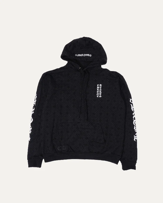 Monogram Vertical and Horseshoe Logo Hoodie Hoodie with Hood Adjustable Protection