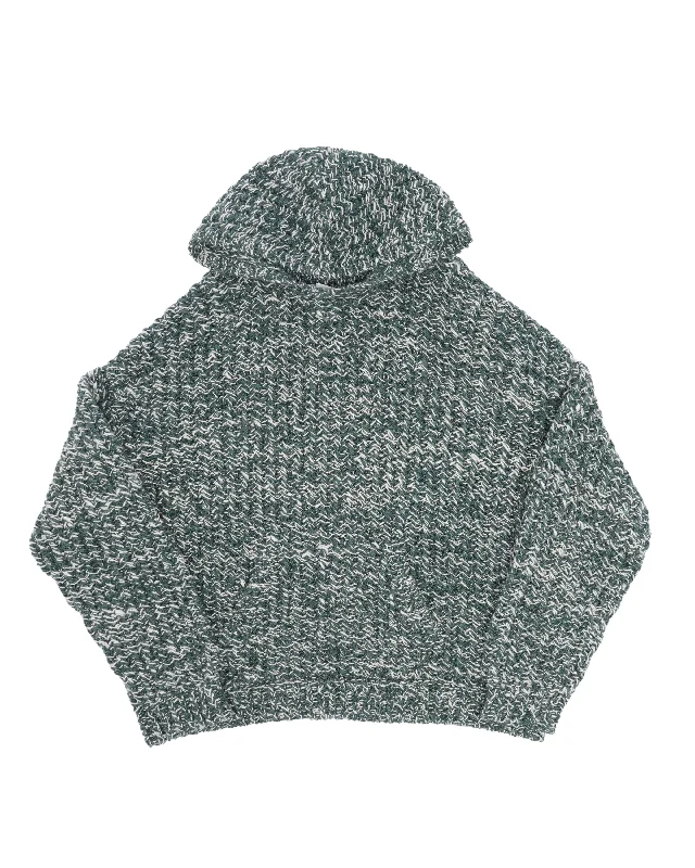Wool Knit Amplus Hoodie Hoodie with Drawcord Adjustable Secure