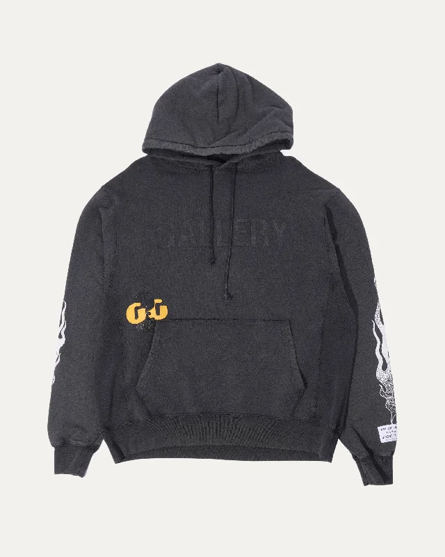 G Patch Hoodie Hoodie with Typography Text Message