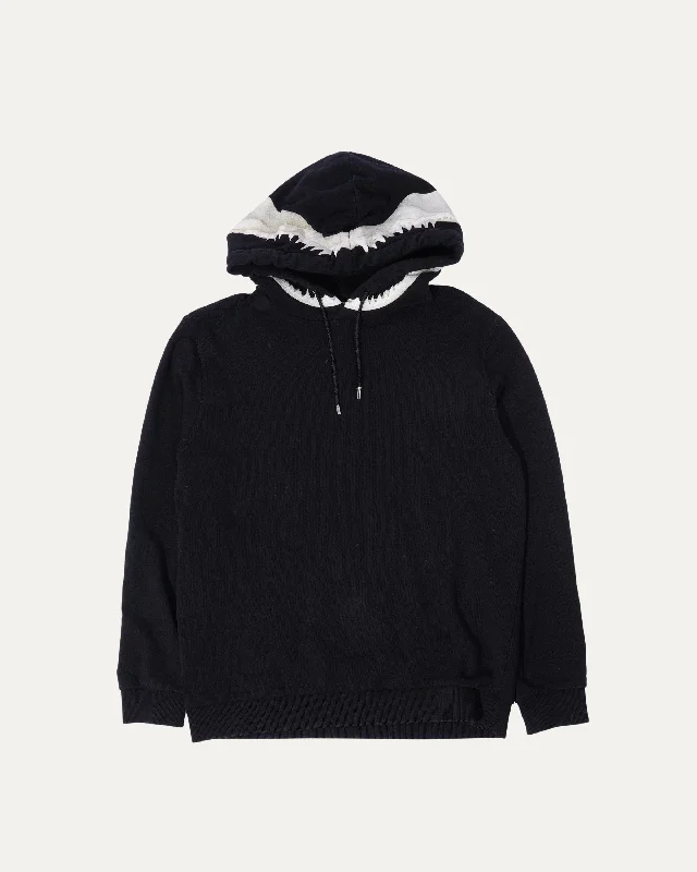 Shark Hoodie Hoodie with Hem Contrast Bold Stylish