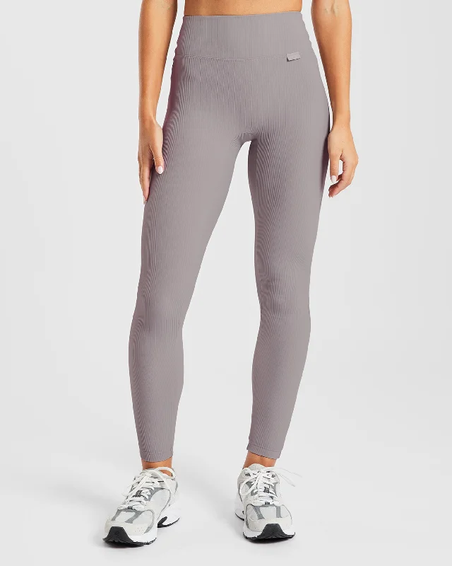 Sculpt Ribbed Leggings - Fog Grau Trendy Tie-Dye Leggings