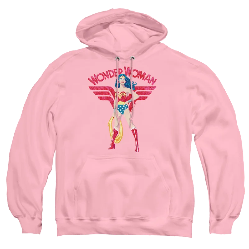 Wonder Woman Sparkle - Pullover Hoodie Batwing Sleeve Top