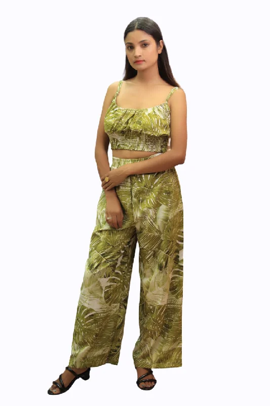 Crop Top Co ord Set Ribbed Crop Top High Neck Heavyweight