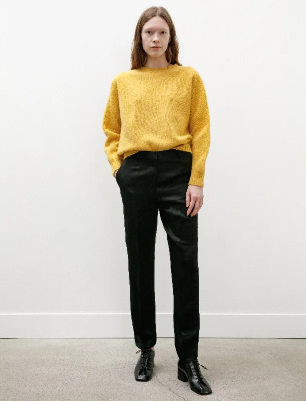 Low Waist Satin Trousers Black Trousers Lace Delicate