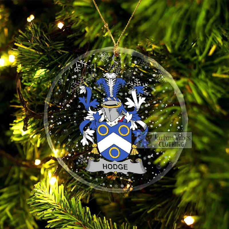 Hodge Irish Clan Christmas Glass Ornament with Coat of Arms Bodycon Sheath Shift