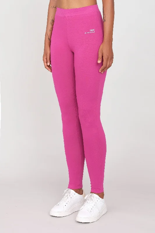 Organic Cotton Leggings Fuchsia Trendy Full-Length Leggings