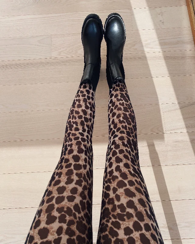 A-view leggings Ilola jersey leopard Trendy Color Block Leggings