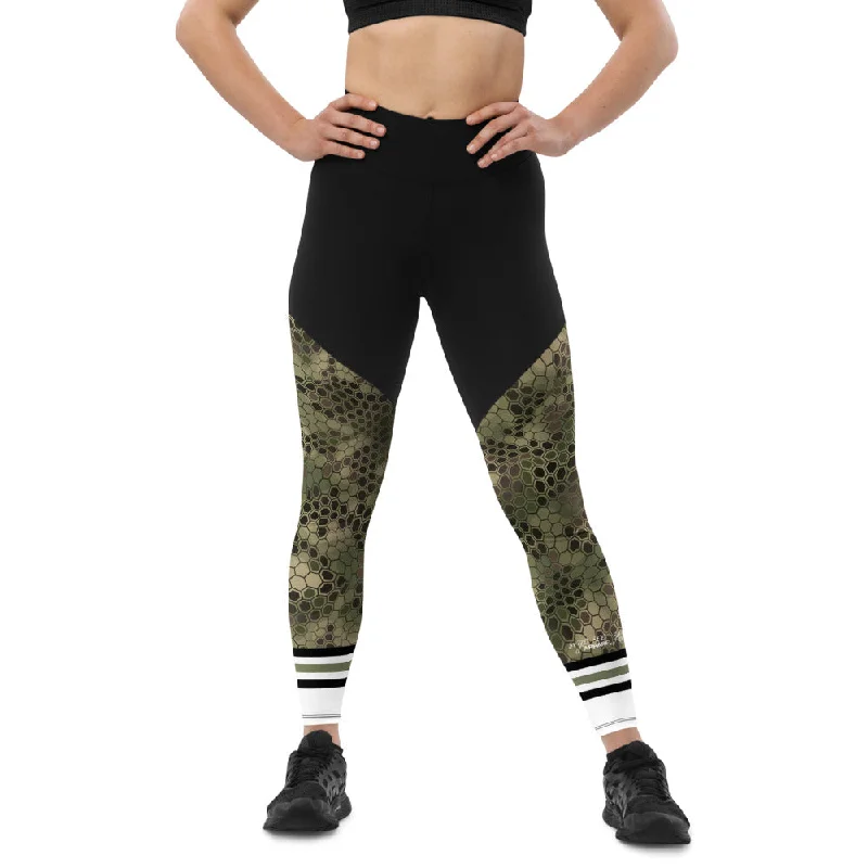 'Lady Savage' Leggings - Camo Hive x Finch Fashionable Leather-Look Leggings