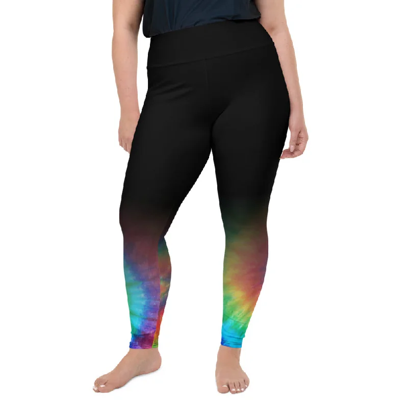 Tie Dye Shadow Plus Size Leggings Comfortable Classic Yoga Leggings