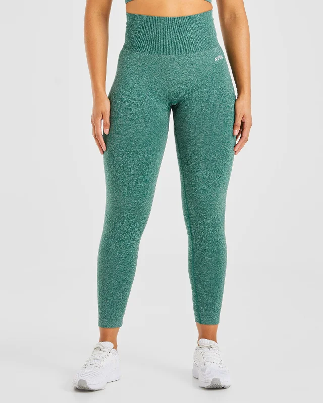 Empower Seamless Leggings - Forest Green Marl Casual Black Leggings