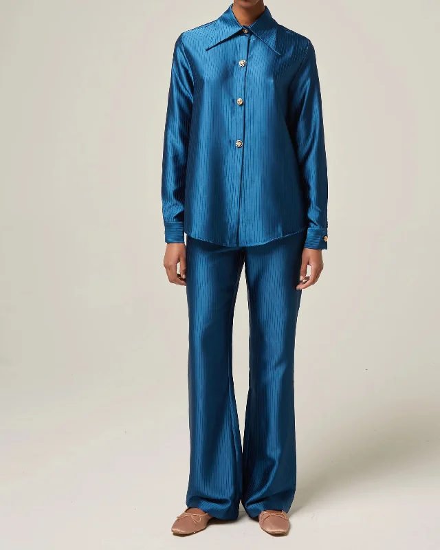 DIDUN TROUSERS High Waist Slim Fit Ankle Length