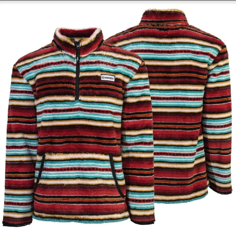 Hooey Ladies Red/Cream Pullover With Sherpa Pattern HFP006DSP Sabrina Neck Pullover