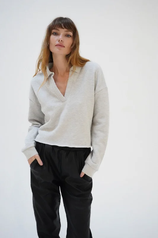 Nicks Pullover - Heather Grey Flare Sleeve Stylish