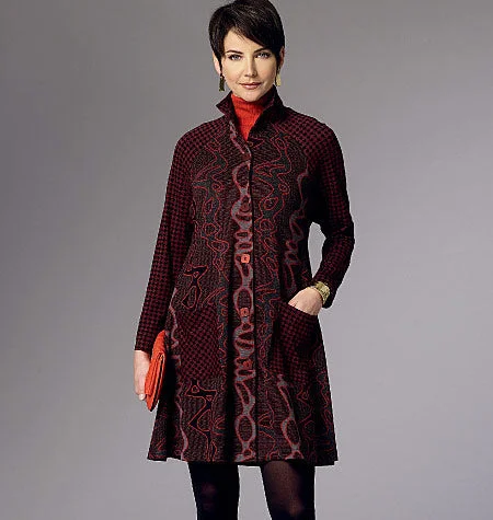 Butterick Coat B6254 Lapel Coat Peter Pan Collar Coat Cowl Neck Coat