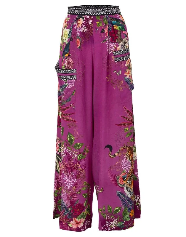 Jungle Language Wide Leg Trouser Trousers Prom Sequined