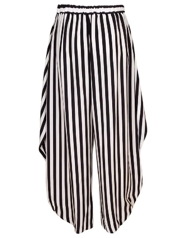 Alicia Striped Trousers Trousers Denim Distressed