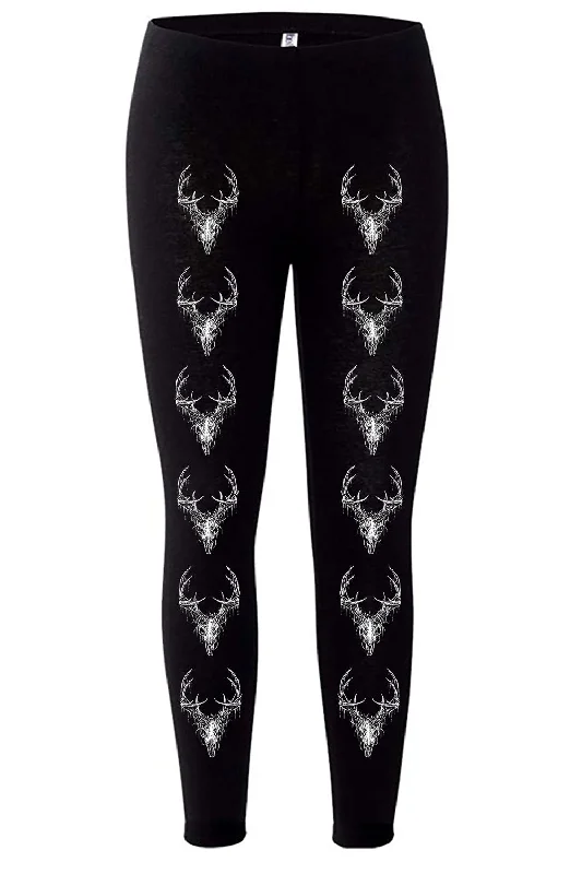 Wendigo Skull Leggings Chic Velvet Soft Leggings