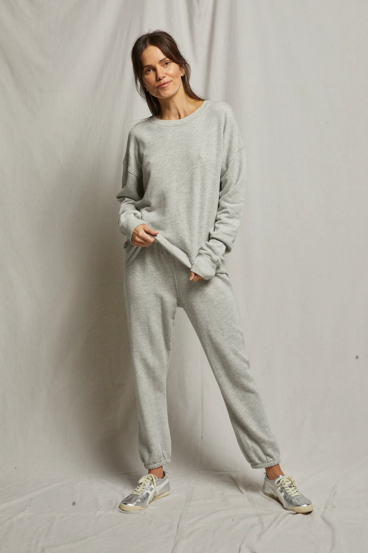 TYLER french terry pullover sweatshirt Gathered Sleeve Pullover