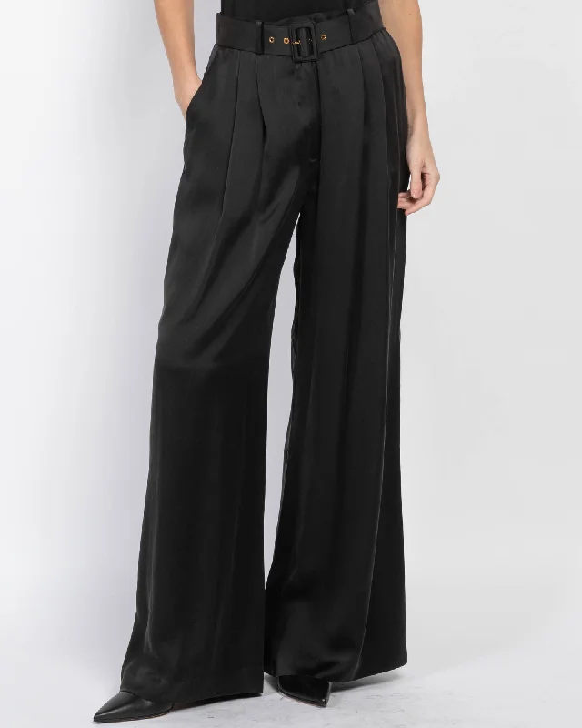 Silk Tuck Trousers Trousers Cargo pockets