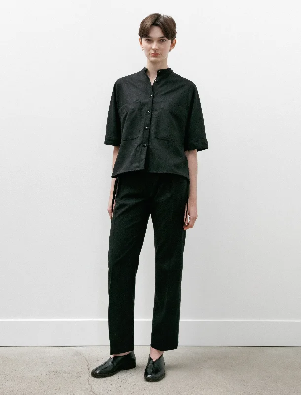 Cinch Trousers Felted Wool Cashmere Black Trousers Winter Warm