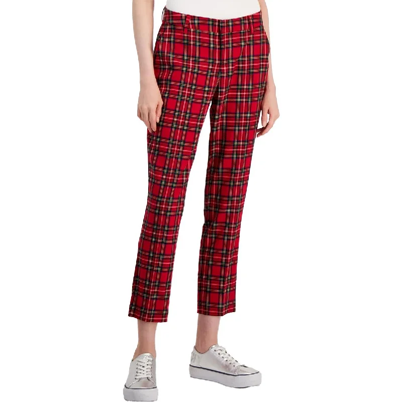 Tommy Hilfiger Womens Hampton Trouser Plaid  Trouser Pants Trousers Capri Summer