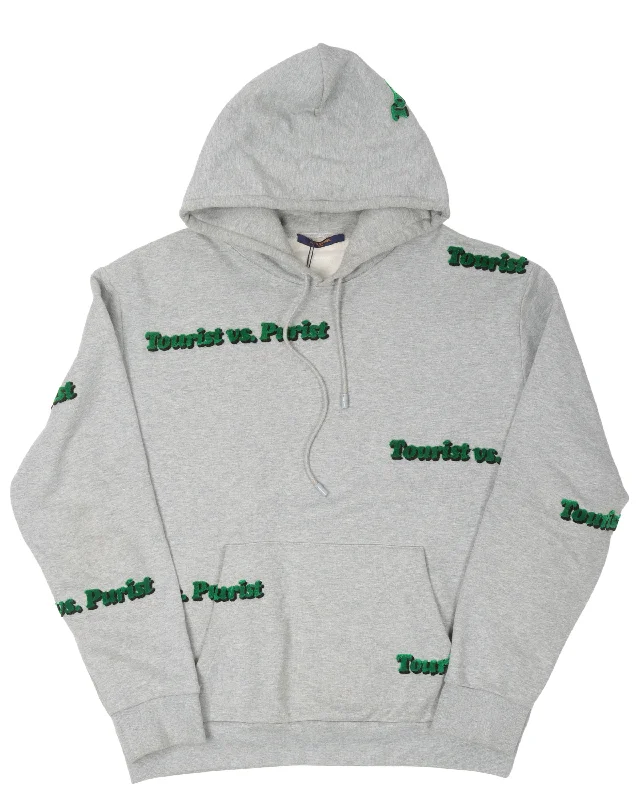 Tourist vs. Purist Hoodie Hoodie with Hidden Zipper Minimalist Clean