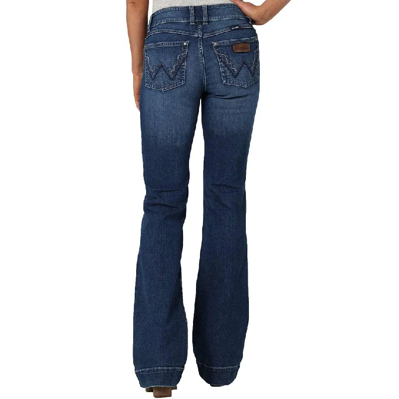 Wrangler Women's Retro Mae Wide Leg Trouser Jeans Trousers practical durable