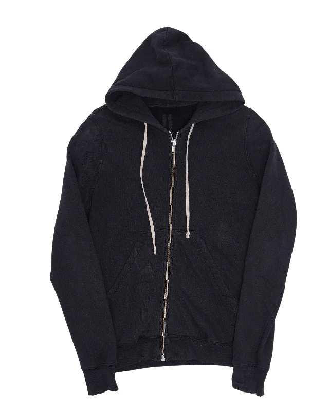 Jason Cotton Jersey Zip Up Hoodie Hoodie with Neon Bright Vibrant