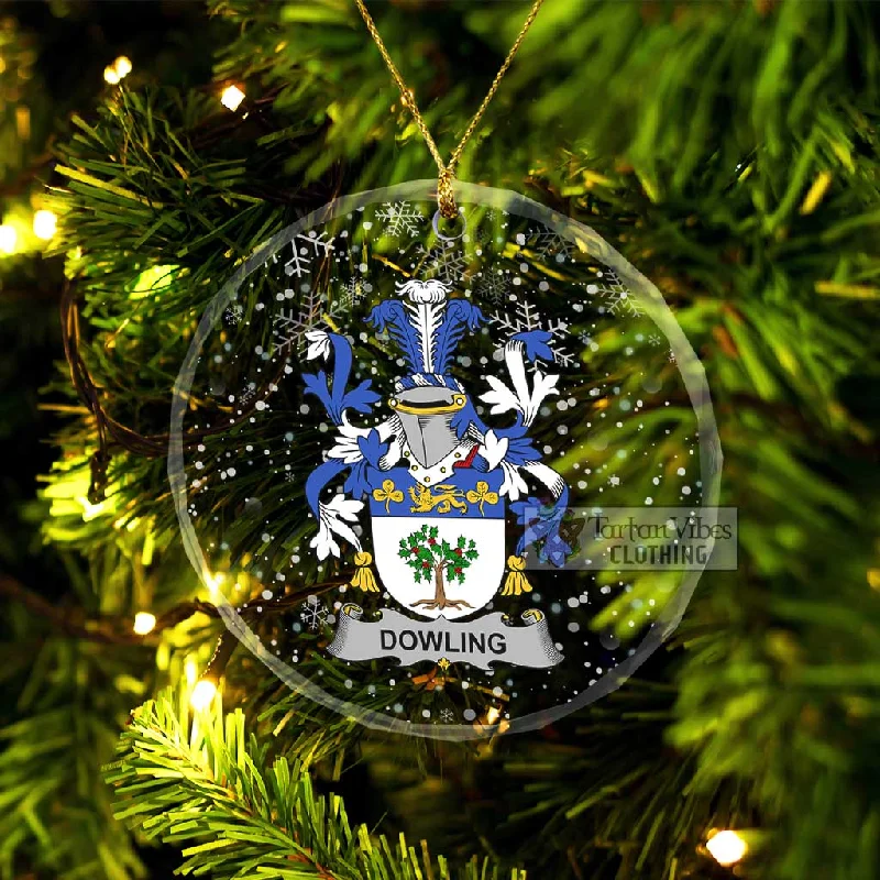 Dowling Irish Clan Christmas Glass Ornament with Coat of Arms Stand-Up Roll-Neck Turtle Dowling Irish Clan Christmas Glass Ornament with Coat of Arms Stand-Up Roll-Neck Turtle
