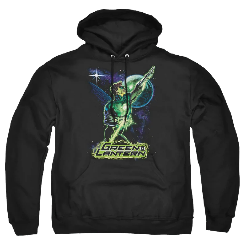 Green Lantern Hal Galaxy - Pullover Hoodie Kimono Neck Pullover