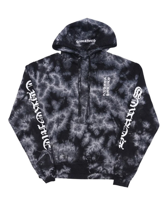 Tie Dye Horseshoe Logo Hoodie Hoodie with Button Placket Classic Preppy