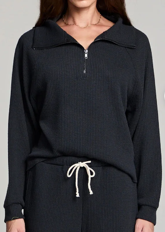 Half Zip Raglan Pullover Bolero Style Sweater